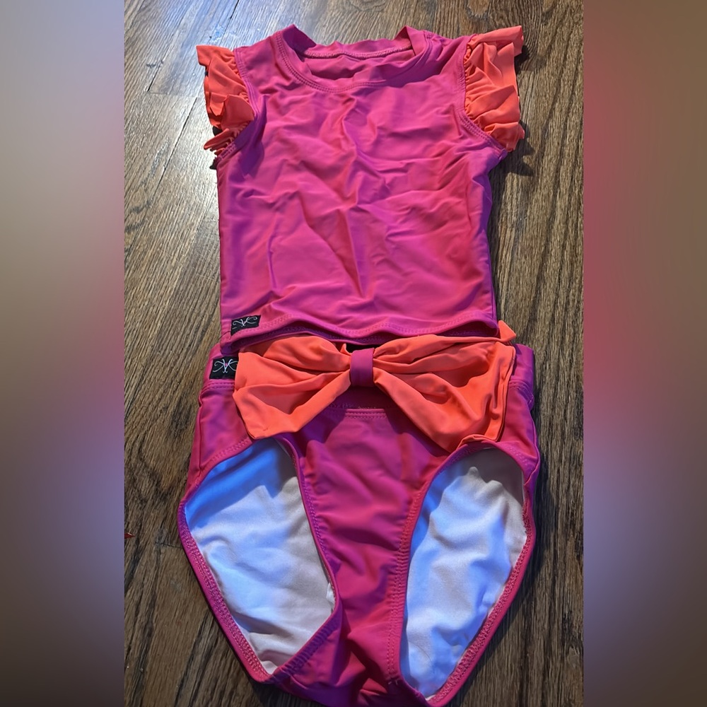 Charming Pink and Orange Kids Dance Set